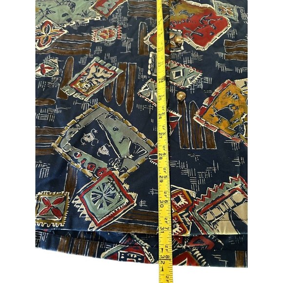 No Problem International Men Hawaiian Shirt Size L Button Up Short Sleeve - Picture 6 of 8